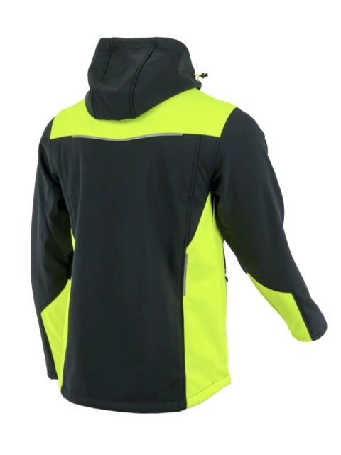 Softshell COMFORT PLUS Czarny Żółty odblaskowy
