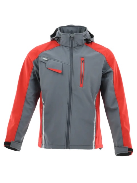 Softshell STANDARD PLUS Ciemnoszary Czerwony
