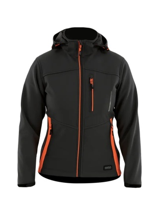 Softshell WOMAN PLUS Grafitowy Pomarańczowy odblaskowy