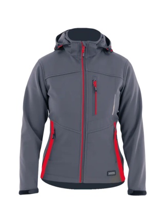 Softshell WOMAN PLUS Szary Czerwony