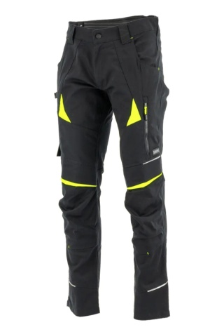 Spodnie do pasa COTTONFLEX Czarny Żółty odblaskowy