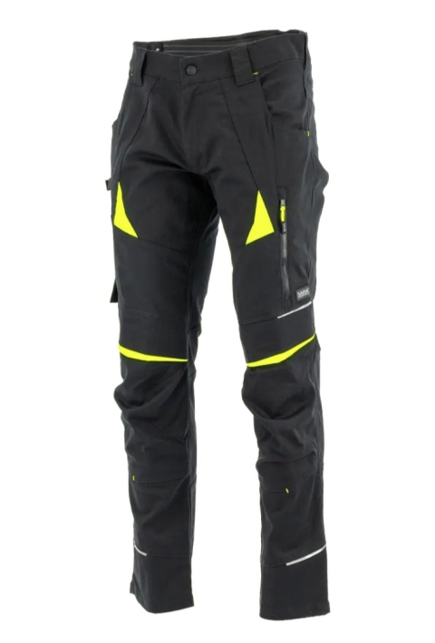 Spodnie do pasa COTTONFLEX Czarny Żółty odblaskowy