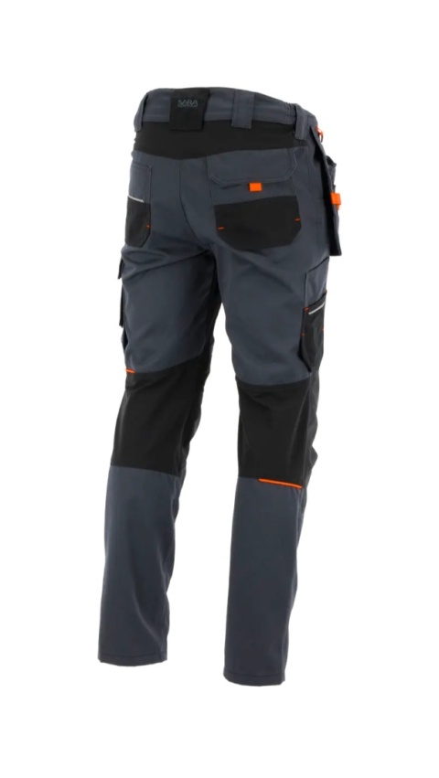 Spodnie do pasa monterskie MONTER Grafitowy Pomarańczowy odblaskowy