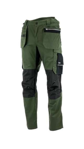 Spodnie do pasa monterskie MONTER Oliwkowy Czarny