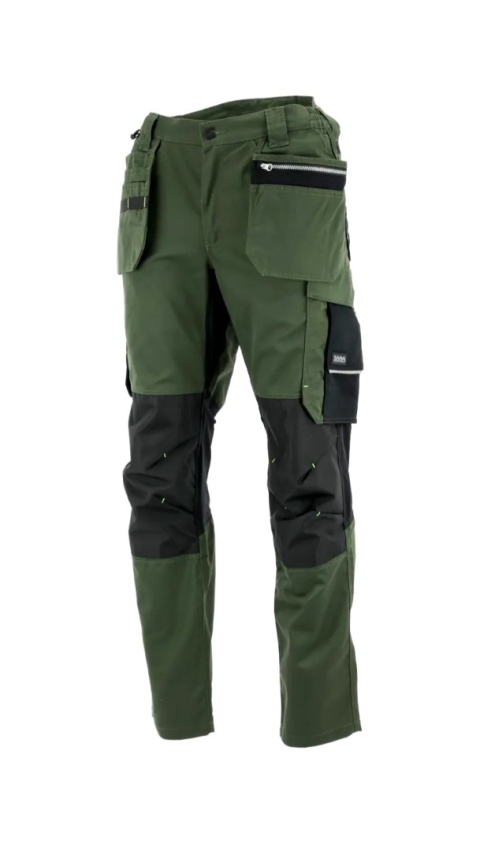Spodnie do pasa monterskie MONTER Oliwkowy Czarny