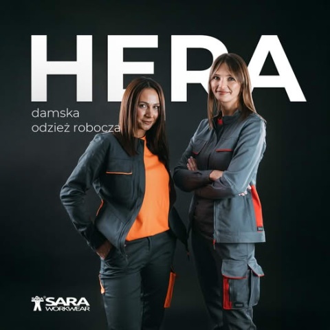 Spodnie ogrodniczki HERA Grafitowy Pomarańczowy odblaskowy