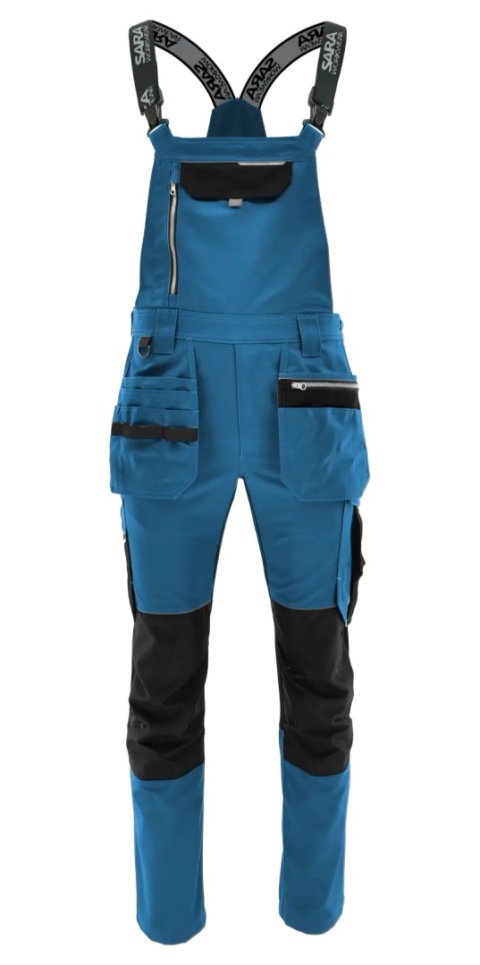 Spodnie ogrodniczki monterskie MONTER Petrol Czarny