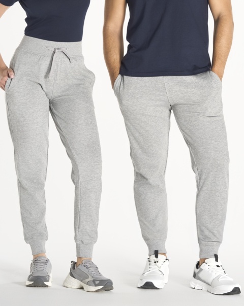 Spodnie Dresowe SWEET PANTS CUFF FRENCH TERRY - GREY MELANGE