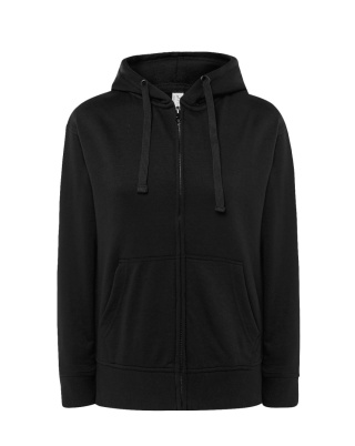 Bluza damska z kapturem, zapinana SWUL HOOD - BLACK