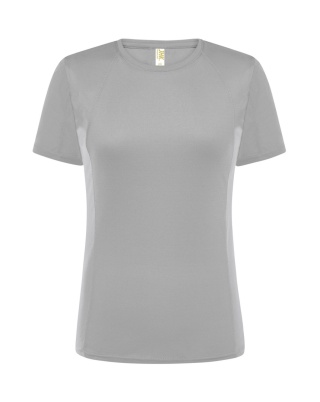 T-shirt damski sportowy - SPORT T-SHIRT LADY - SILVER