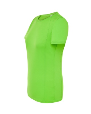 T-shirt damski sportowy - SPORT T-SHIRT LADY - LIME FLUOR