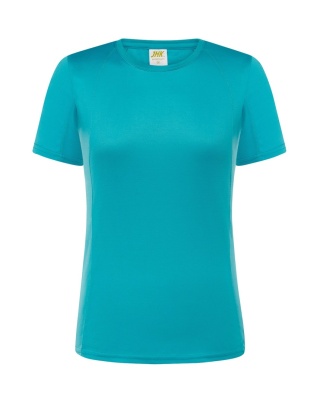T-shirt damski sportowy - SPORT T-SHIRT LADY - TURQUOISE