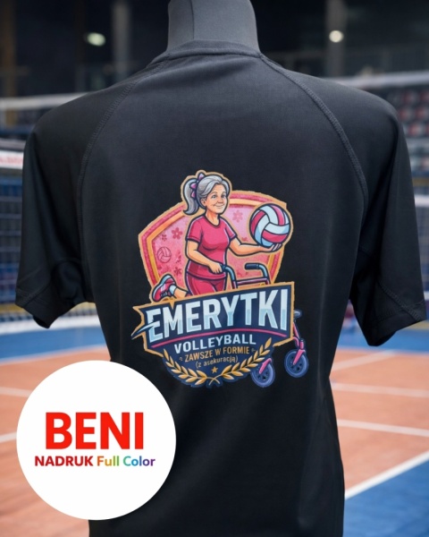 T-shirt sportowy damski z Nadrukiem Full Color